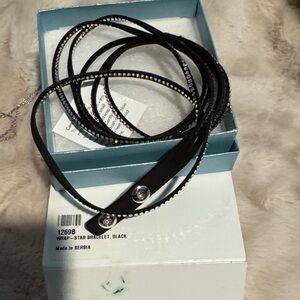 Touchstone Crystal by Swarovski- Wrap-Star Black Bracelet